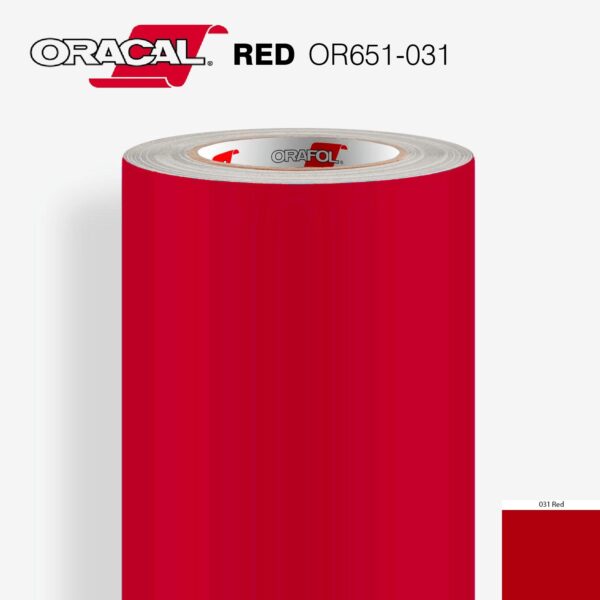 Oracal Red | Permanent Glue Vinyl 24″ - Image 2