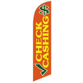 Orange Check Cashing Banner Flag