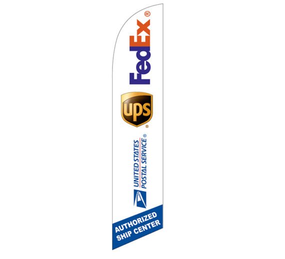 USPS, UPS & FedEx Authorized Ship Center Banner Flag – Smart Buy