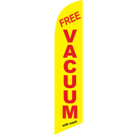 Free Vacuum with Wash Banner Flag