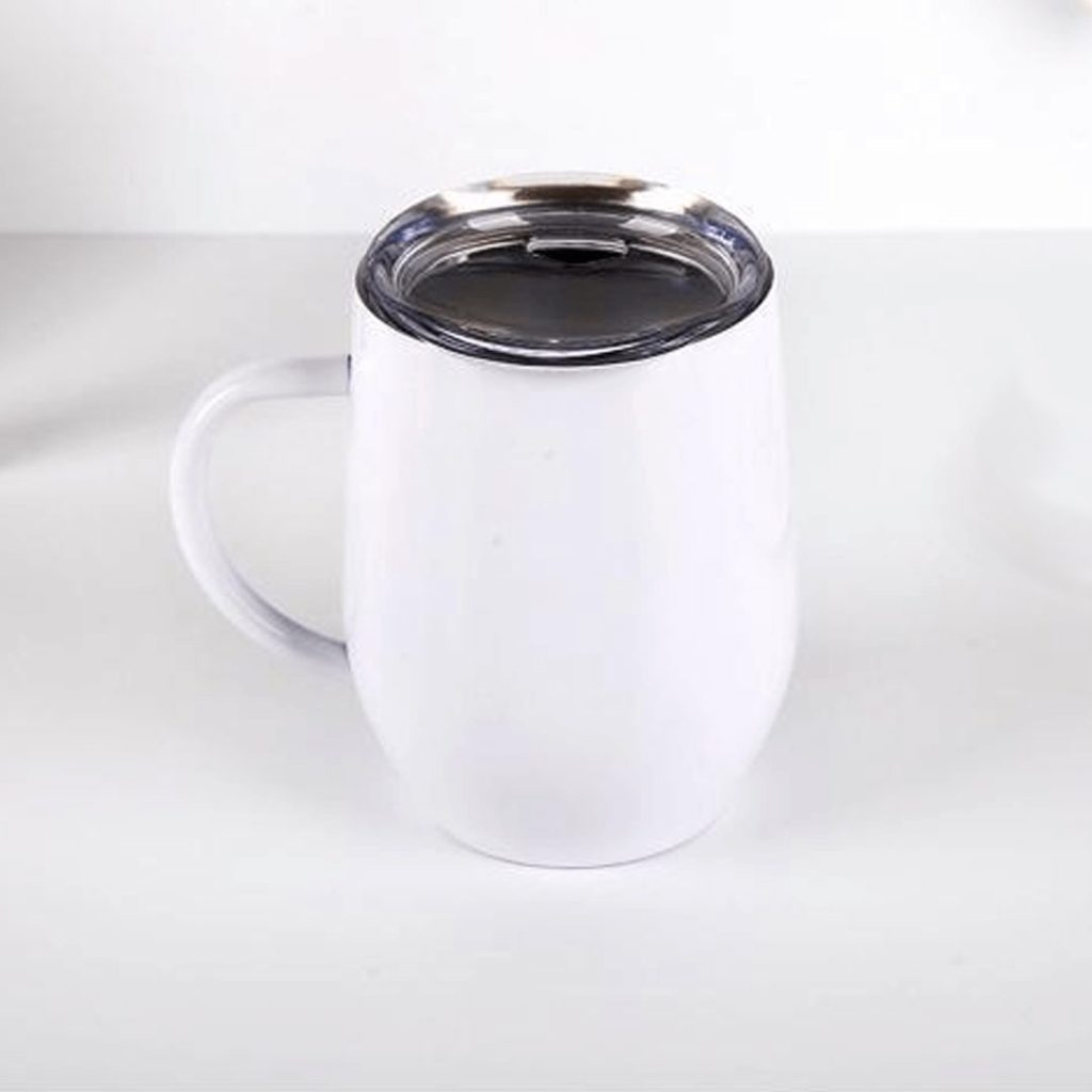 12oz Coffee Mug Egg Shaped Tumbler with Handle Smart Buy