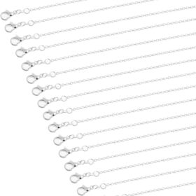 Necklace Jewelry Chains Silver Plated 18 inches 5 Pack