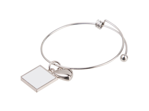 Sublimation Adjustable Photo Bracelet W/ Insert (One Square)