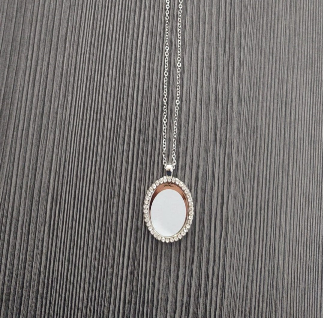 Oval Necklace (With Sublimation Insert) | Blank Sublimation Necklace