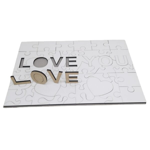 Love MDF Puzzle | Sublimation Blank - Image 2