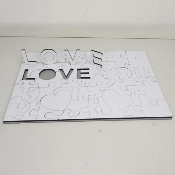 Love MDF Puzzle | Sublimation Blank - Image 3