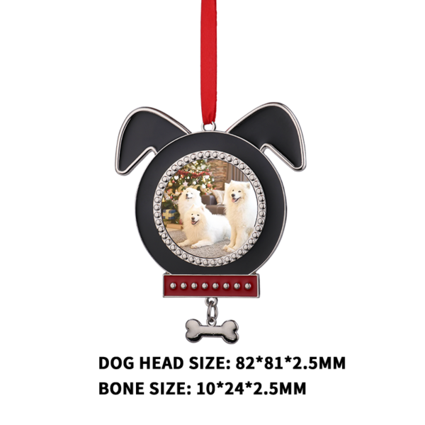 Metal Dog Shape Christmas Ornaments | Sublimation Blanks - Image 3