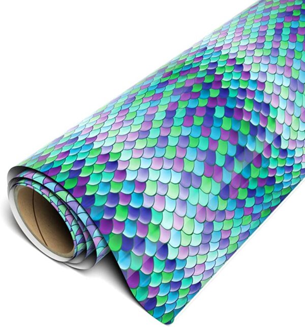 Siser EasyPatterns Mermaid Scales Teal 12" | Heat Transfer Vinyl - Image 3