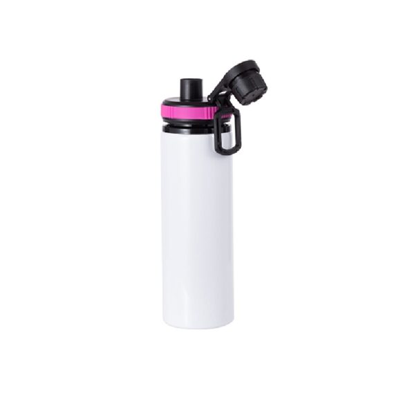 20 oz Alu Water Bottle with Color Cap Wh | Sublimation Blanks - Image 4