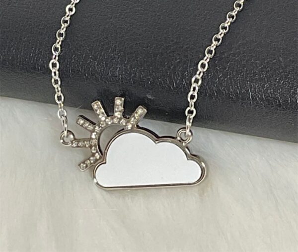 Sun and Cloud necklace | Sublimation Blank - Image 2