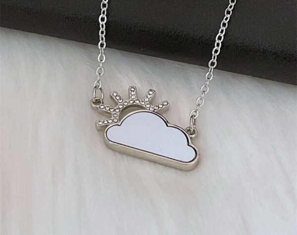 Sun and Cloud necklace | Sublimation Blank