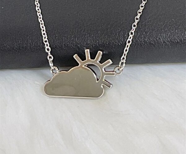 Sun and Cloud necklace | Sublimation Blank - Image 3