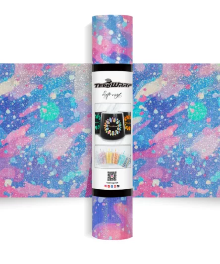 Watercolor Spots Glitter Brush Adhesive Vinyl | TeckwrapCraft