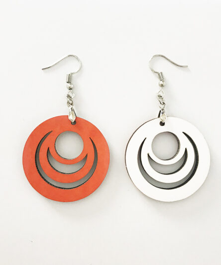 Hardboard Earring (Circles)