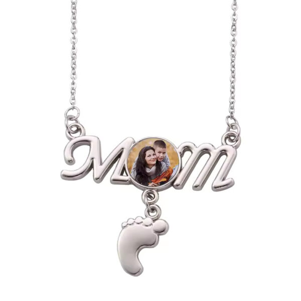 Sublimation Mom footprint necklace | Sublimation Blank