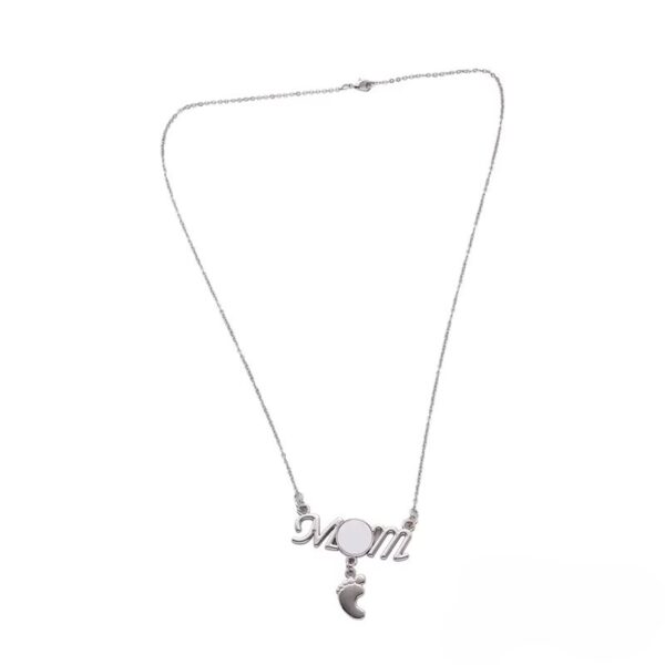 Sublimation Mom footprint necklace | Sublimation Blank - Image 3