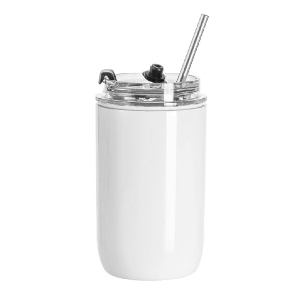 12 oz Travel Tumblers with Lid and Metal Straw | Sublimation Blank